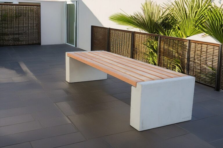 Banc sur terasse personalisable