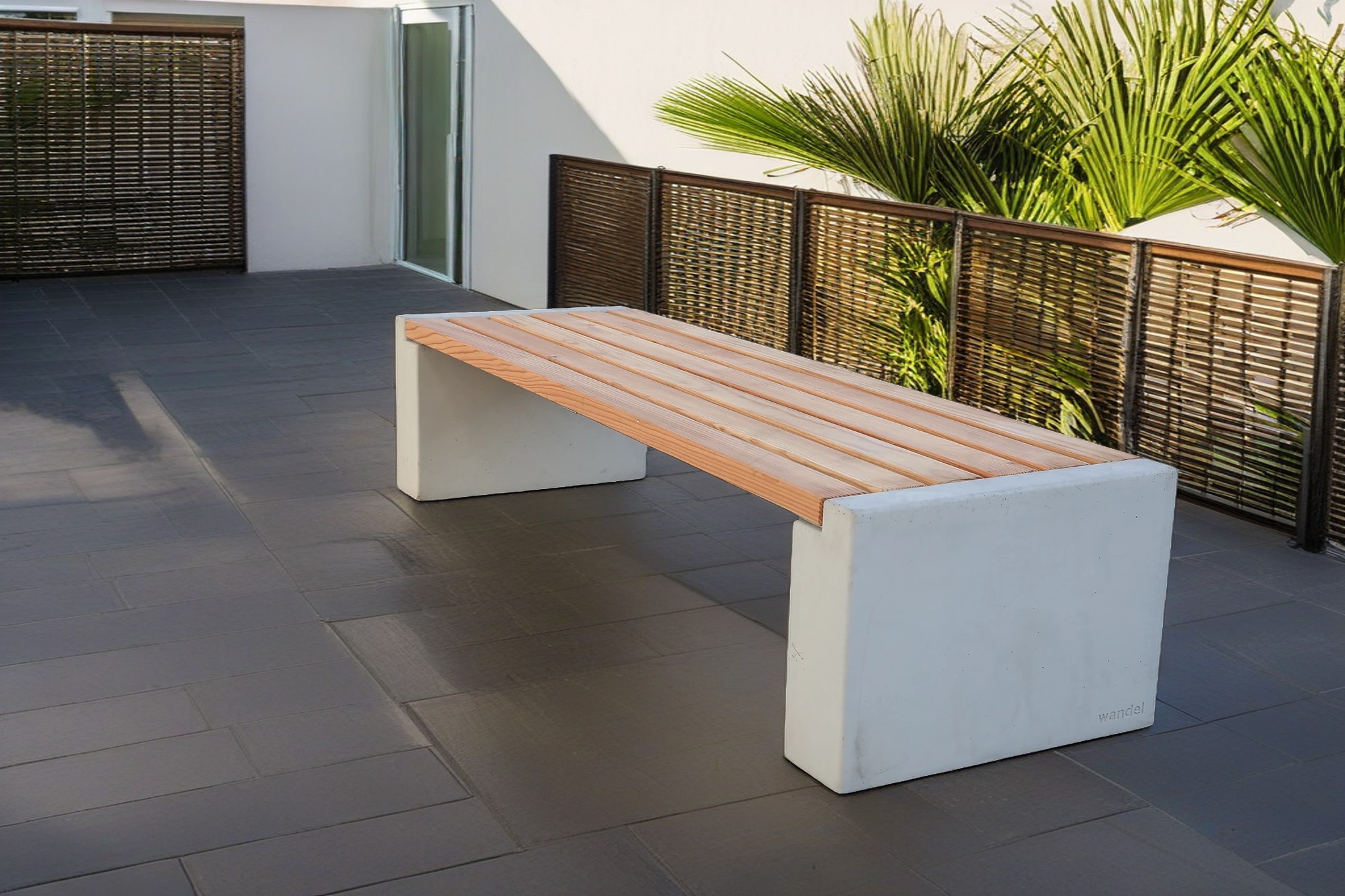 Banc sur terasse personalisable