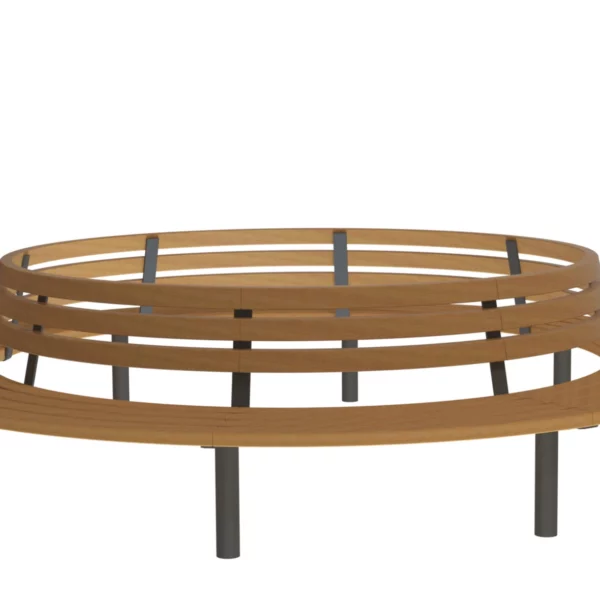 Banc circulaire Tibia sans dossier en cercle complet pour parc ou place publique