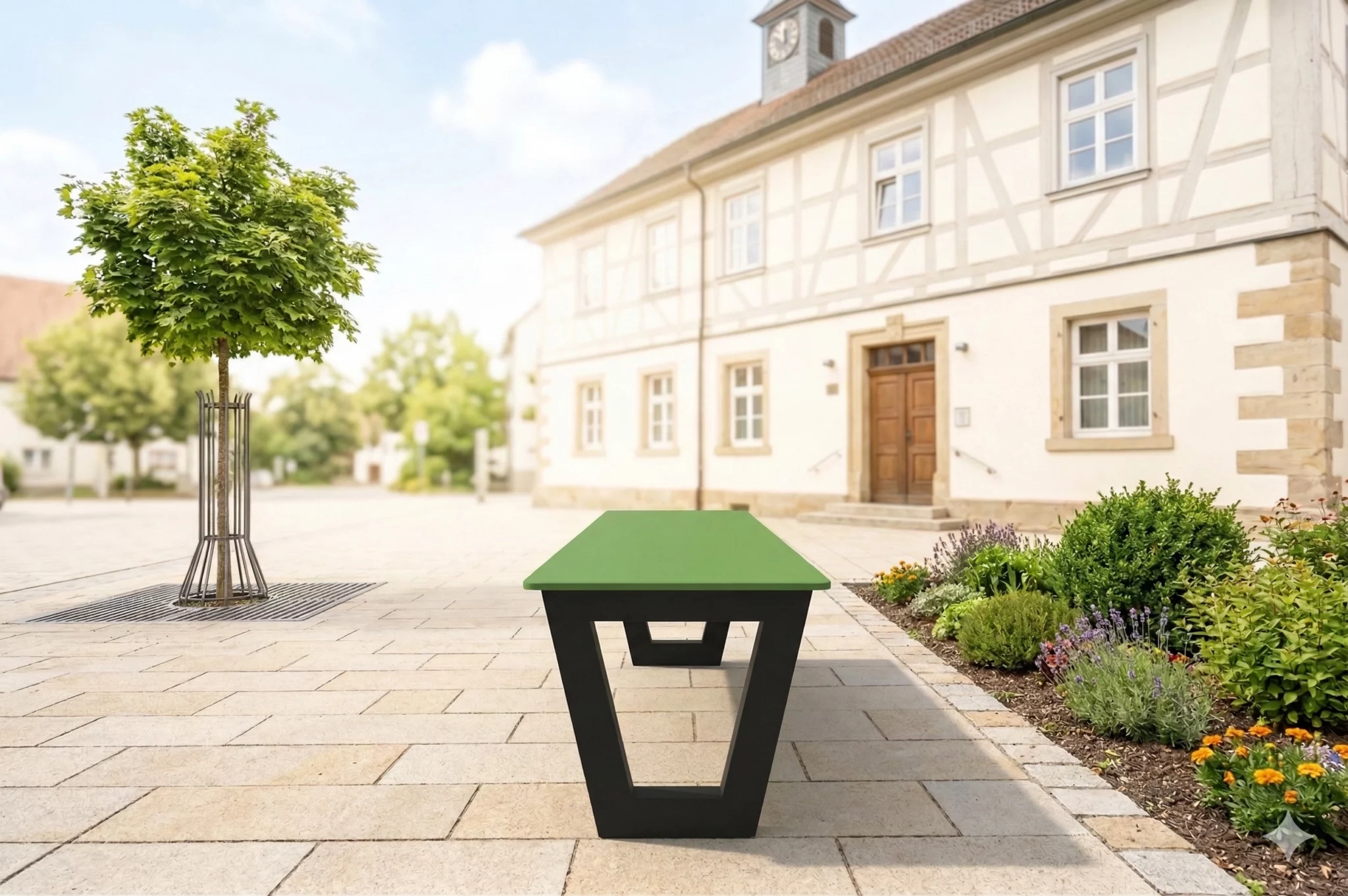 Banc HPL Frigus pour l’aménagement des espaces publics