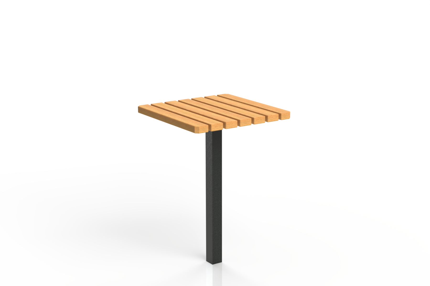 Table haute pour bar Tabia en bois et acier pour terrasse et espace extérieur