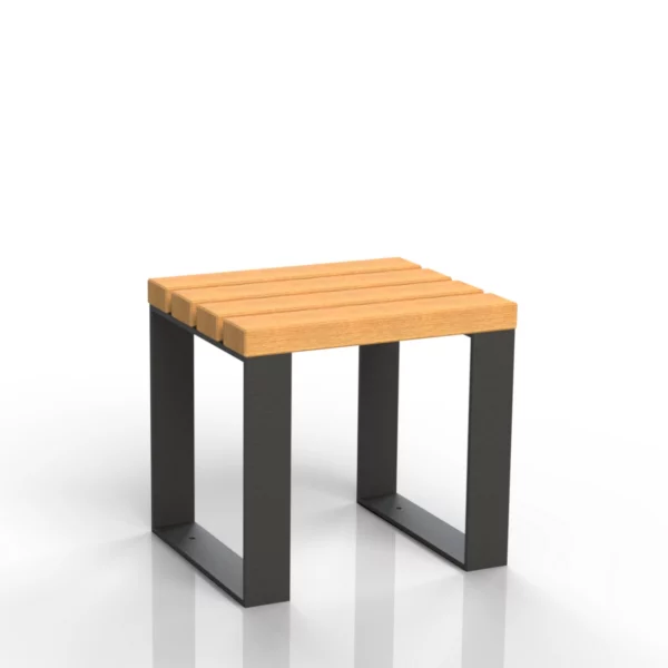 Tabouret bois et métal Nobilis pour aménagement extérieur