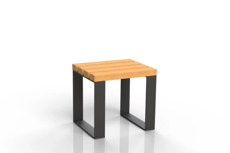 Tabouret bois et métal Nobilis pour aménagement extérieur