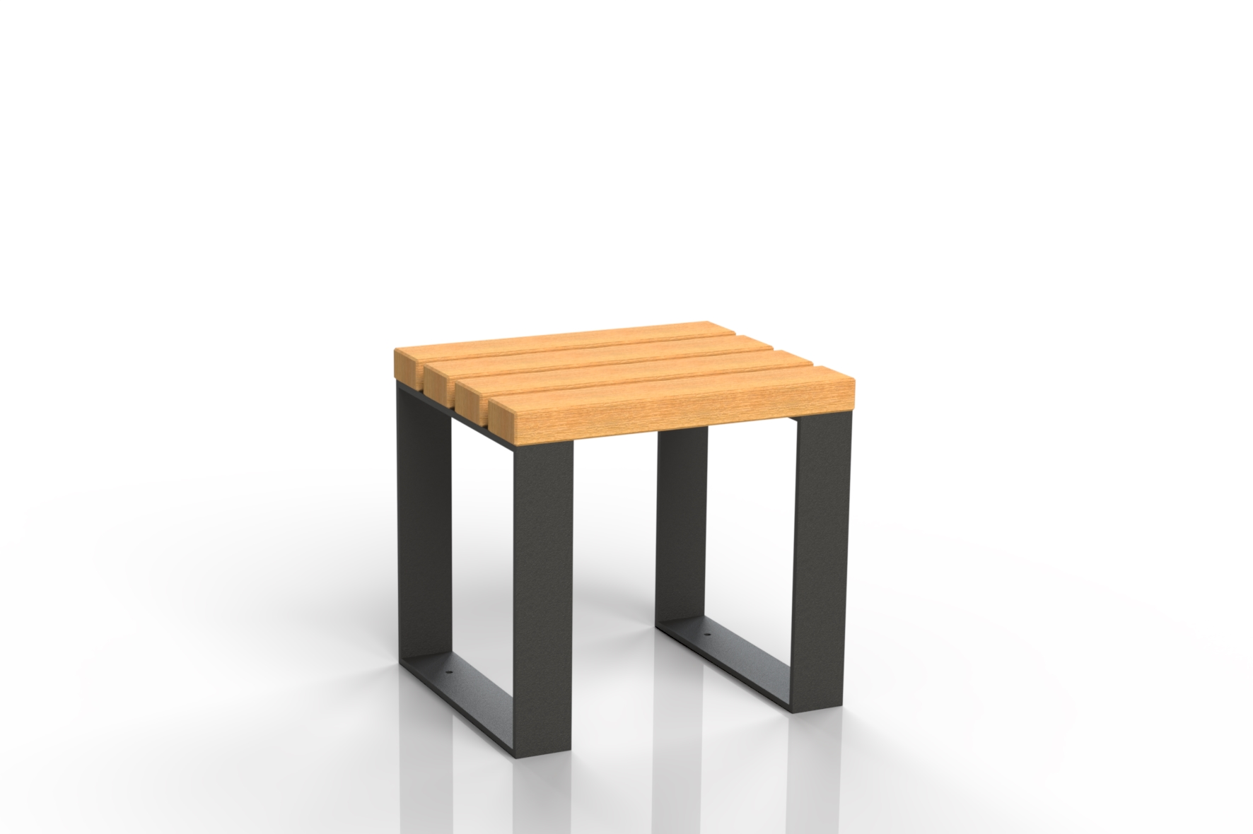 Tabouret bois et métal Nobilis pour aménagement extérieur