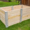 Hochbeet aus Beton Zwei Kammern für Außenbereich
