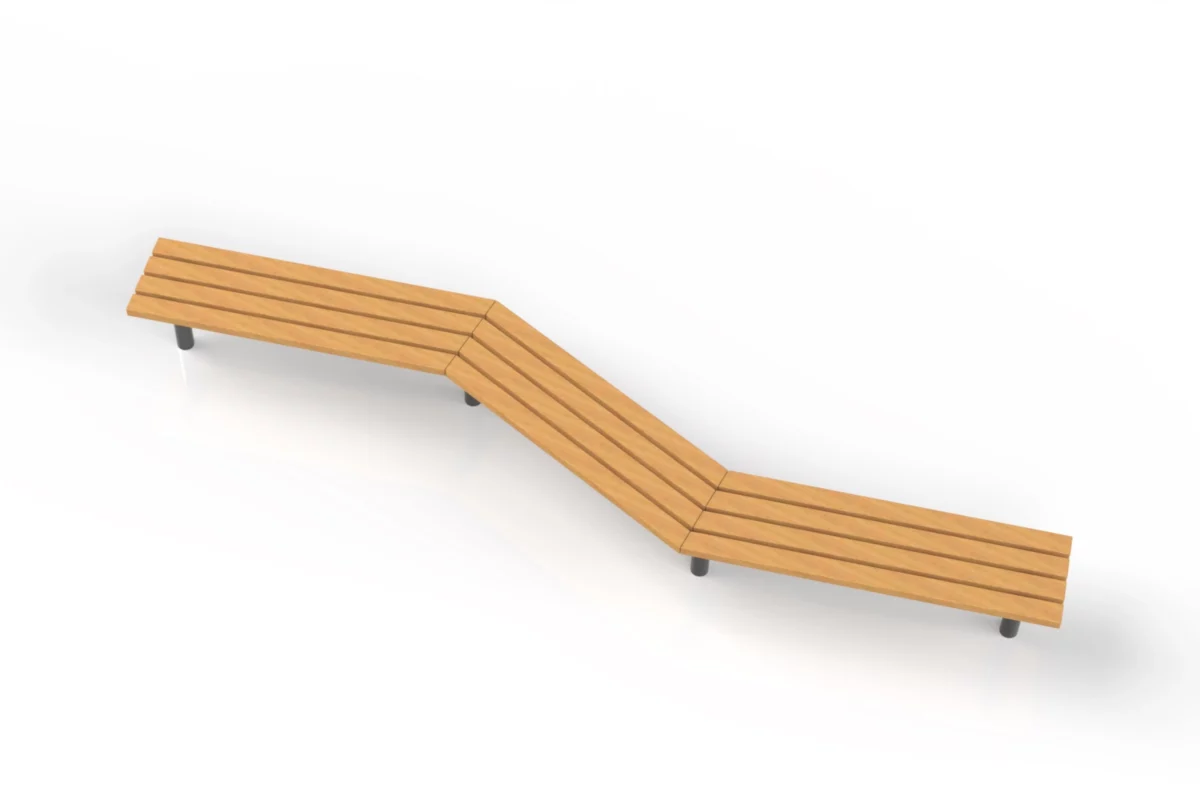 Moderne Reihenbank Tibia mit Winkelelementen