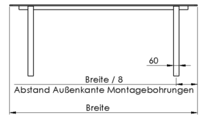 Skizze Tisch Frigus HPL Seitenansicht