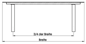 Tisch Tibia Skizze Frontansicht 