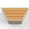 Betonblock Trapez mit integrierter Holzsitzfläche