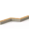 Lineare Sitzanlage aus modularen Betonblöcken