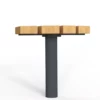 Hocker Tibia mit massiver Holzsitzfläche für Außenbereiche