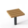 Detailansicht der Holzauflage des Hocker Tibia