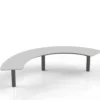 Halbkreisförmiges Sitzbankelement Tibia HPL