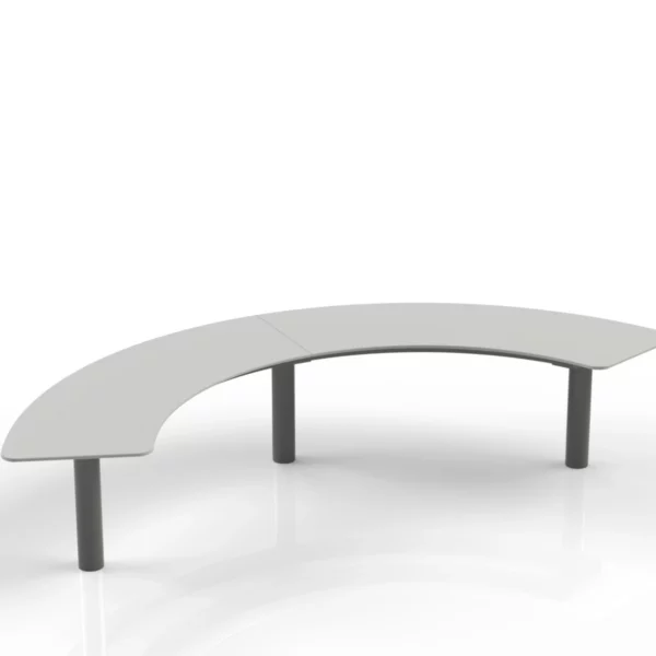 Halbkreisförmiges Sitzbankelement Tibia HPL
