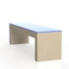 Moderne Beton Sitzbank mit HPL Sitzauflage